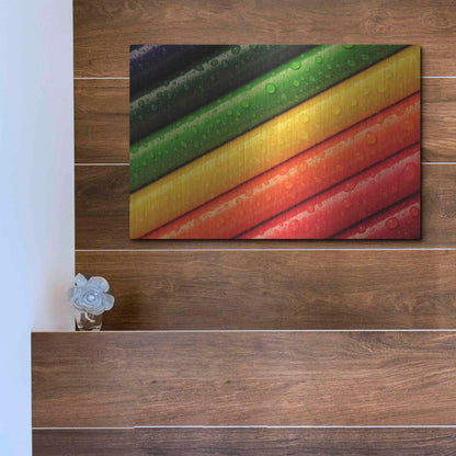 Luxe Metal Art 'Pencil Rainbow' by Luxe Portfolio, Metal Wall Art,16x12