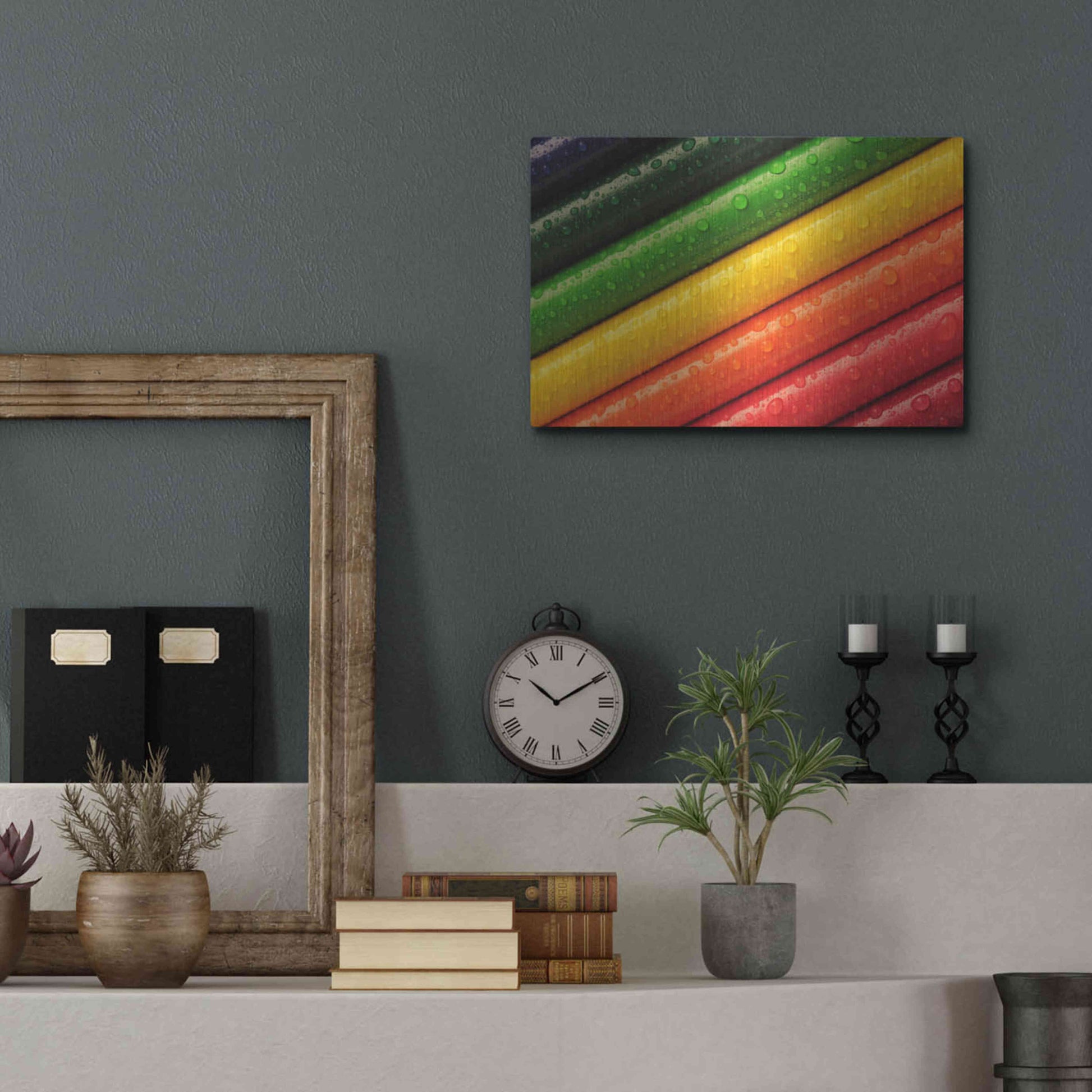 Luxe Metal Art 'Pencil Rainbow' by Luxe Portfolio, Metal Wall Art,16x12