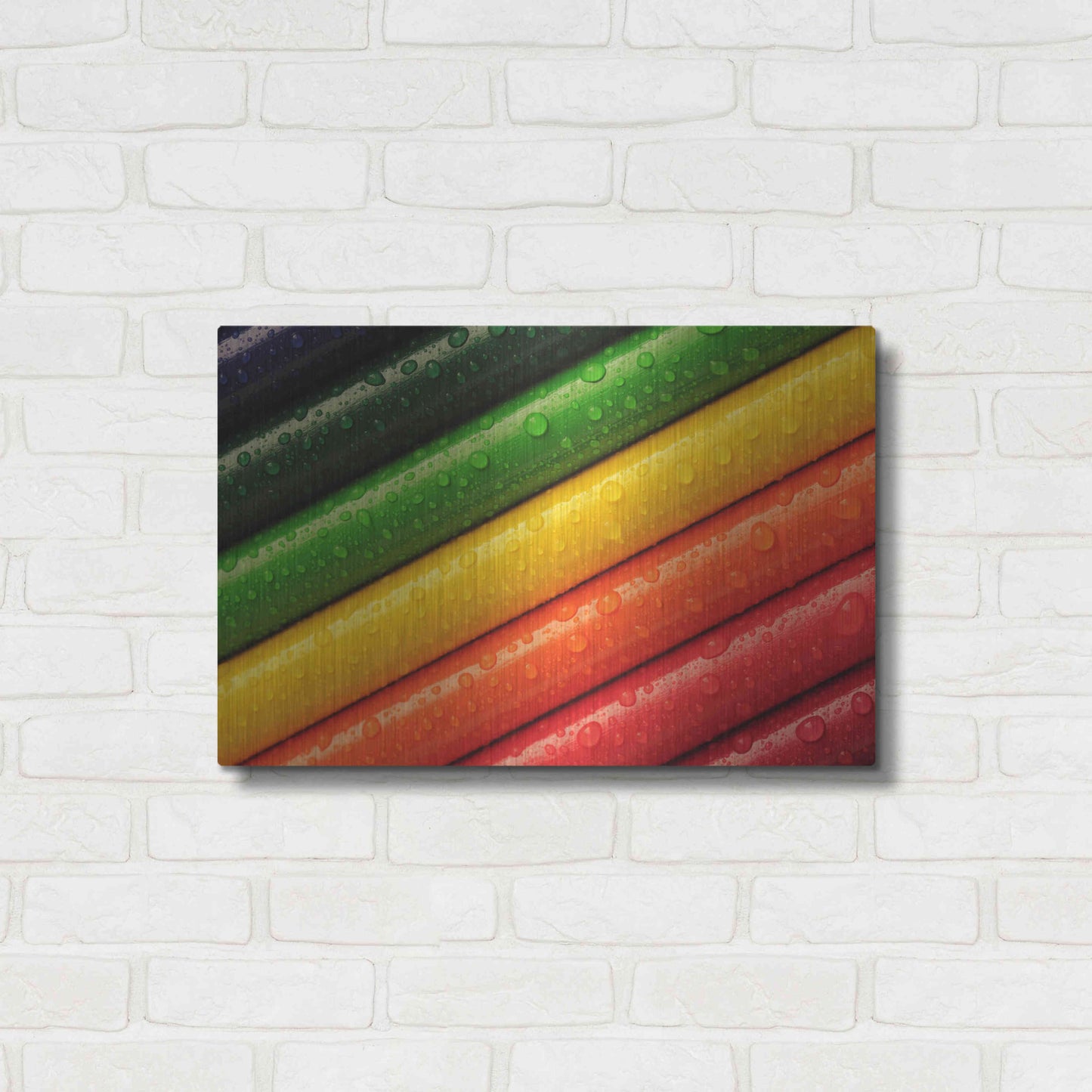 Luxe Metal Art 'Pencil Rainbow' by Luxe Portfolio, Metal Wall Art,24x16