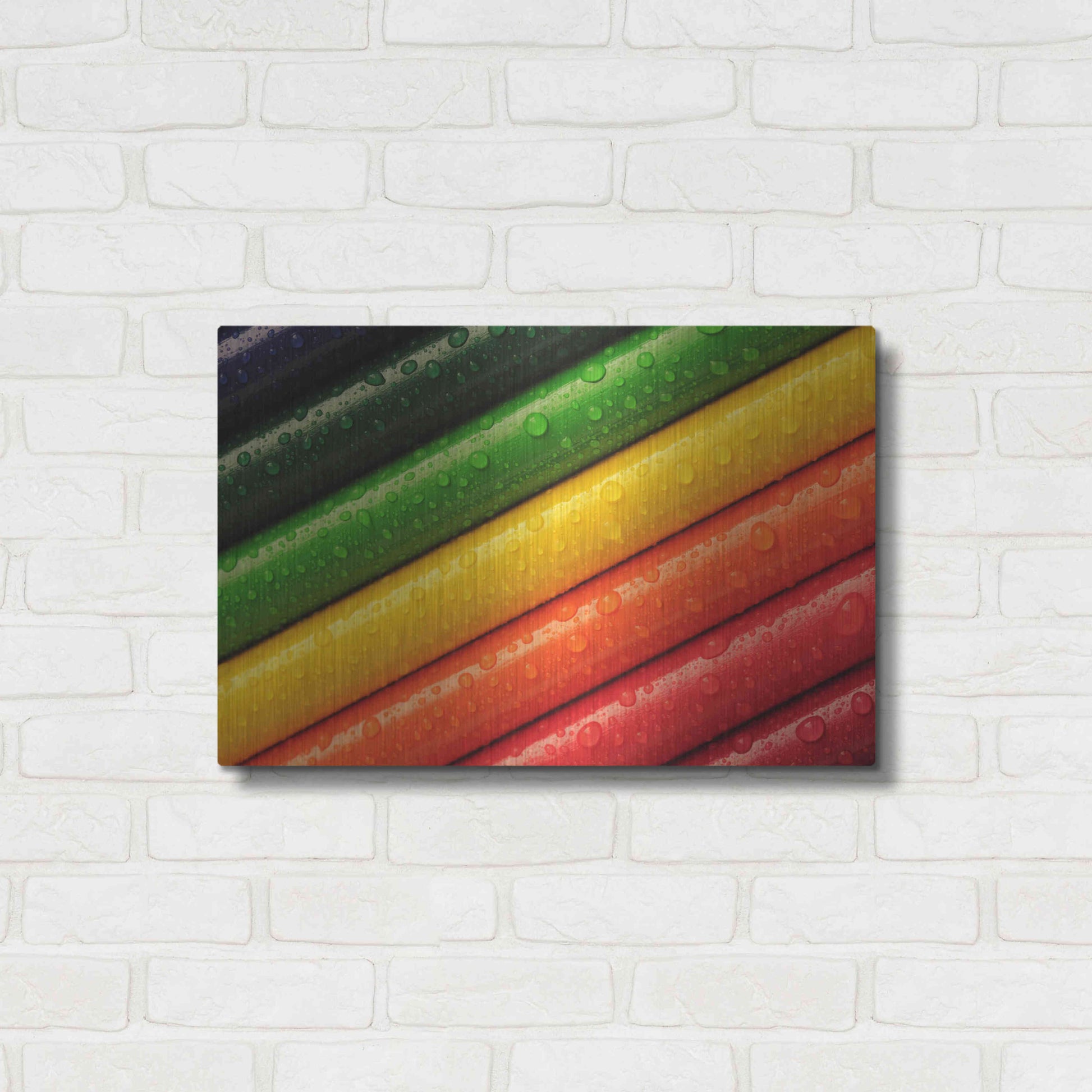 Luxe Metal Art 'Pencil Rainbow' by Luxe Portfolio, Metal Wall Art,24x16