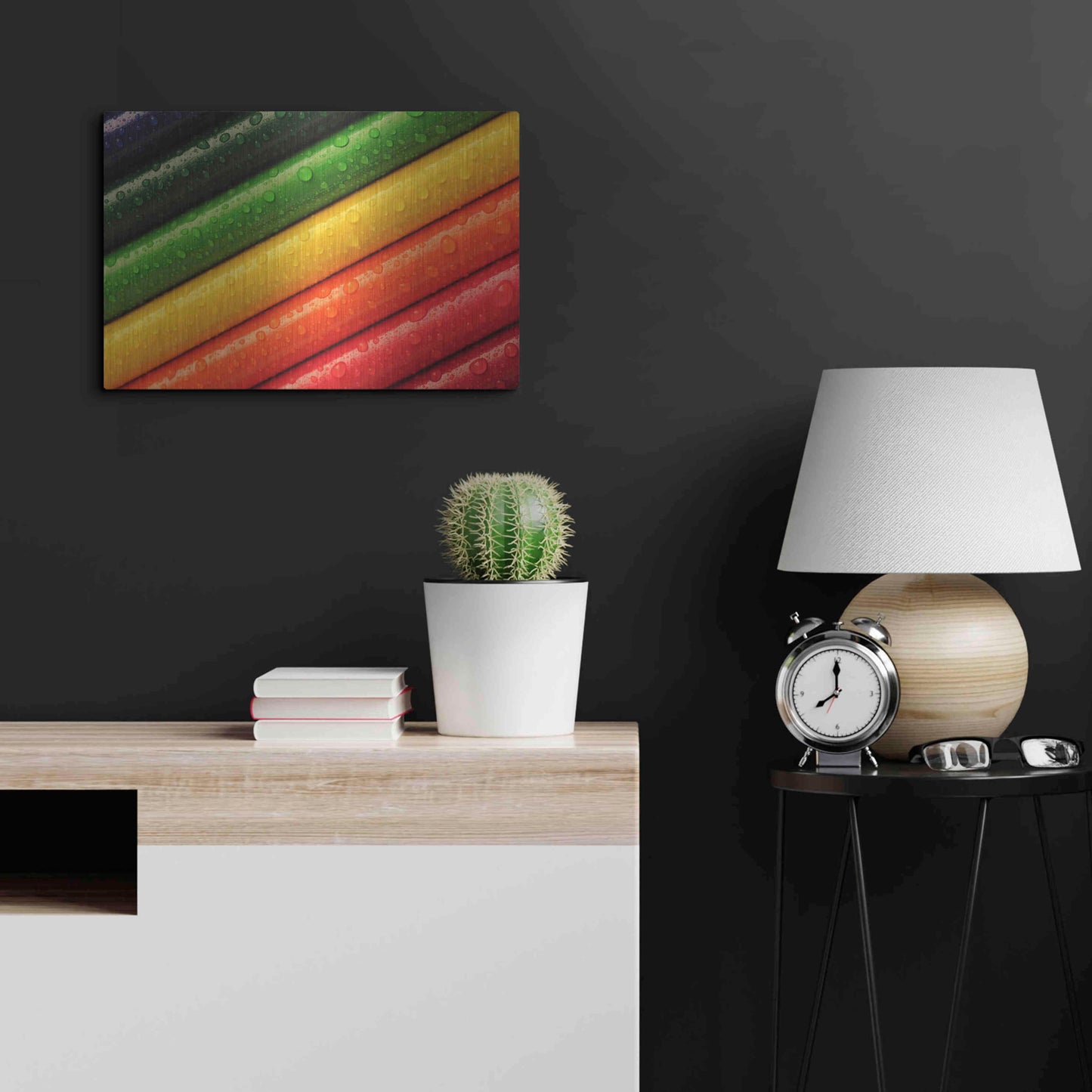 Luxe Metal Art 'Pencil Rainbow' by Luxe Portfolio, Metal Wall Art,24x16