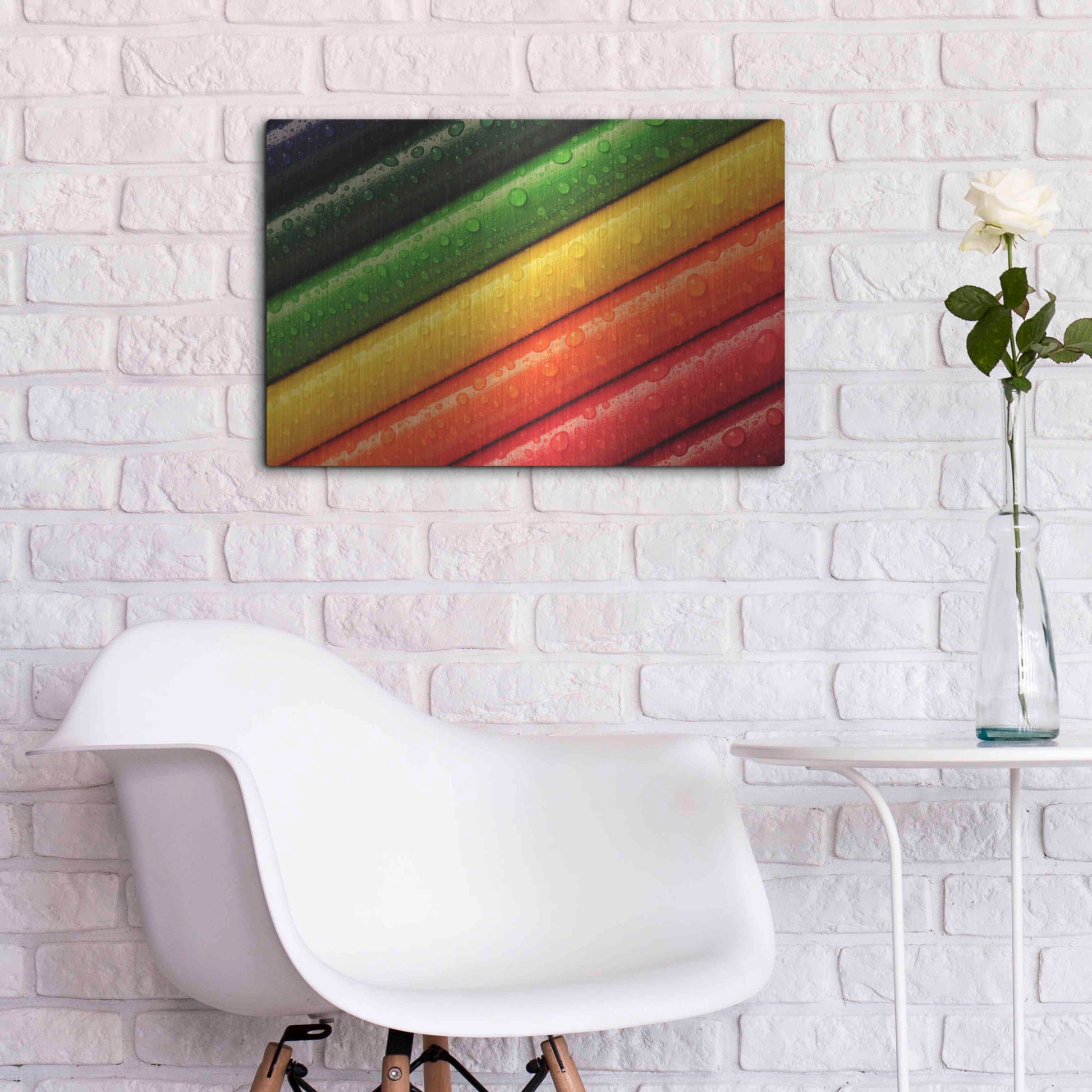 Luxe Metal Art 'Pencil Rainbow' by Luxe Portfolio, Metal Wall Art,24x16