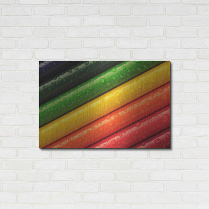 Luxe Metal Art 'Pencil Rainbow' by Luxe Portfolio, Metal Wall Art,36x24