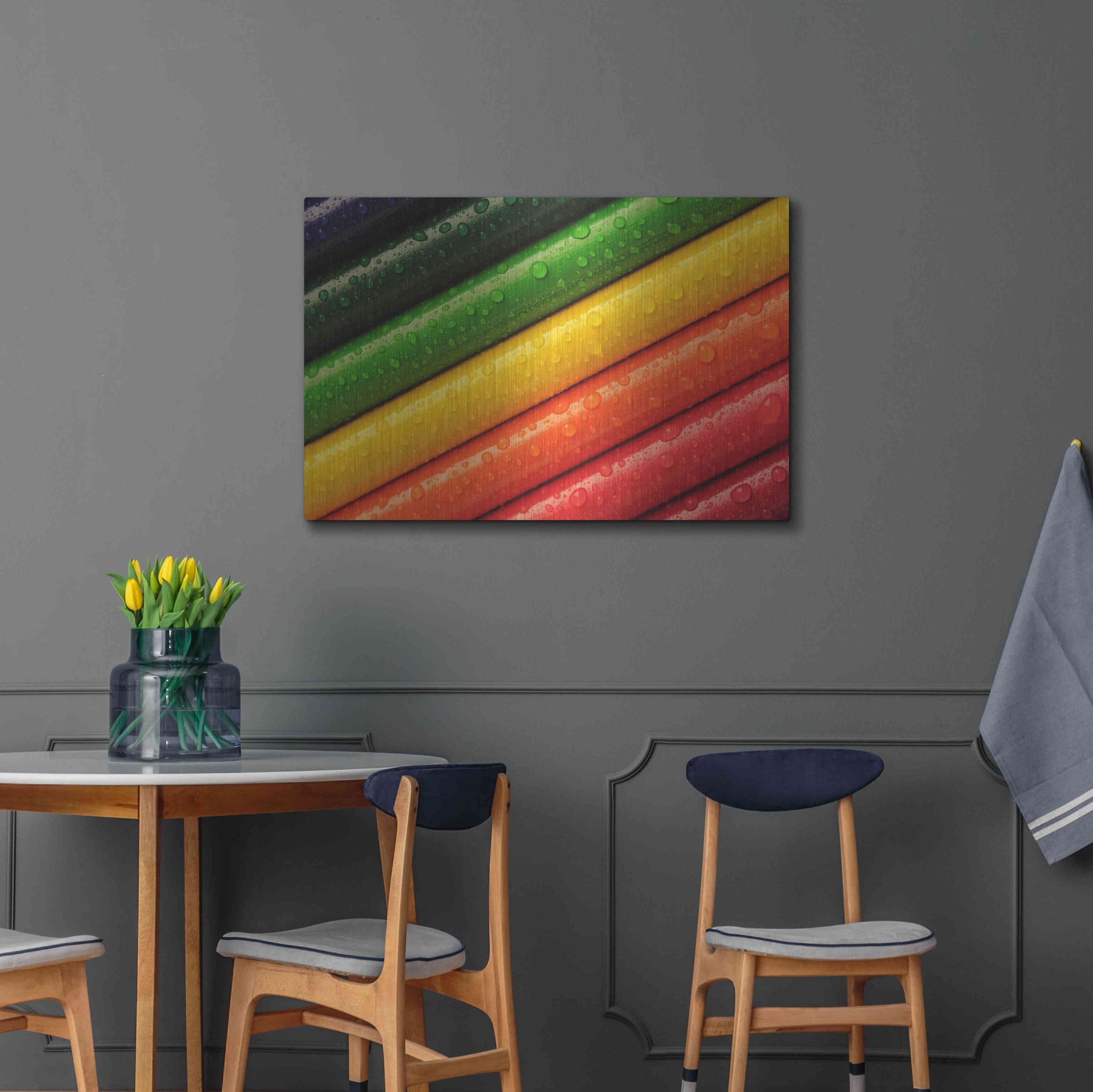 Luxe Metal Art 'Pencil Rainbow' by Luxe Portfolio, Metal Wall Art,36x24