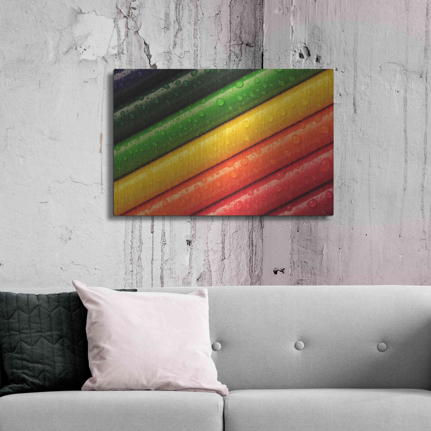Luxe Metal Art 'Pencil Rainbow' by Luxe Portfolio, Metal Wall Art,36x24