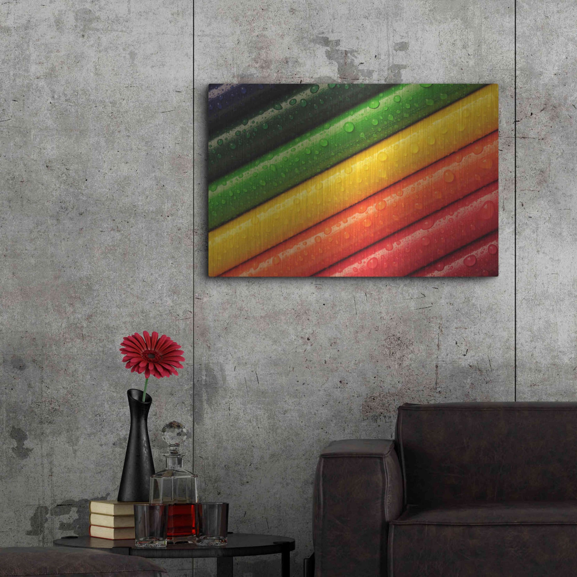 Luxe Metal Art 'Pencil Rainbow' by Luxe Portfolio, Metal Wall Art,36x24