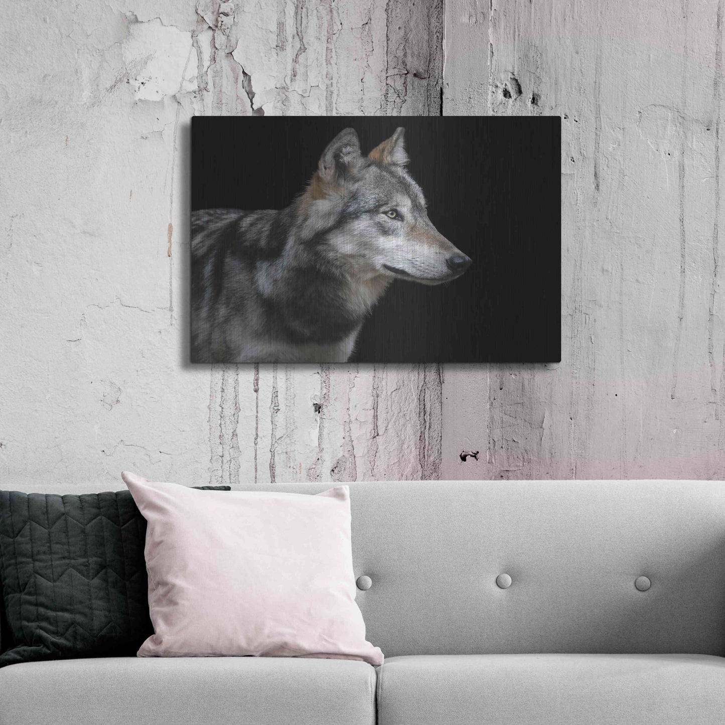 Luxe Metal Art 'Wolf' by Luxe Portfolio, Metal Wall Art,36x24