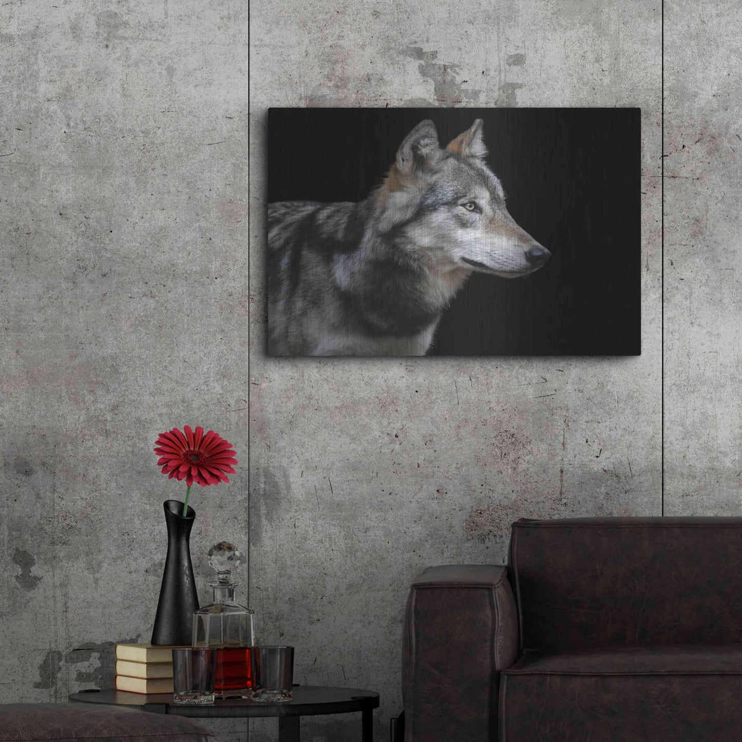 Luxe Metal Art 'Wolf' by Luxe Portfolio, Metal Wall Art,36x24