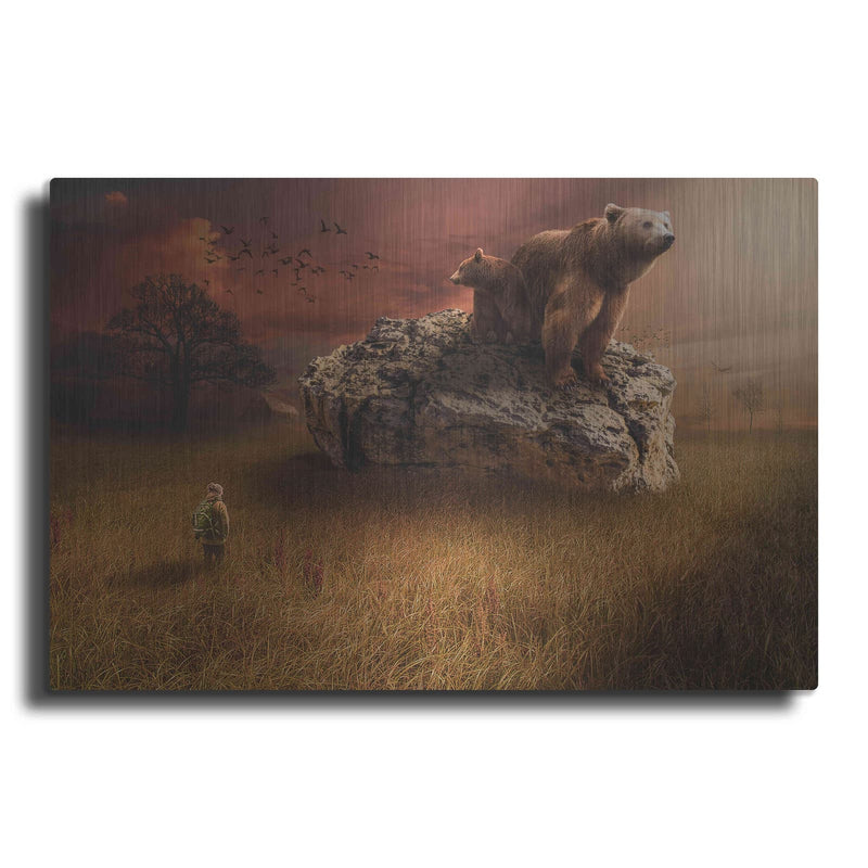 'Bear With Me' by Shutterstock Alan – Metal Wall Art