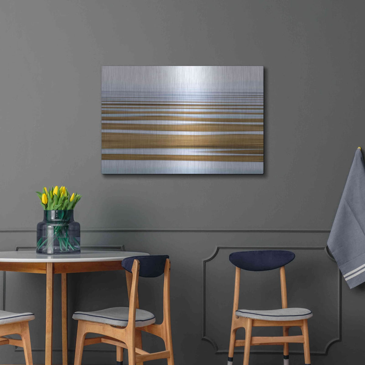 'Sand Flats in Fog' by Kathrine Gendreau – Metal Wall Art, 36x24 room view