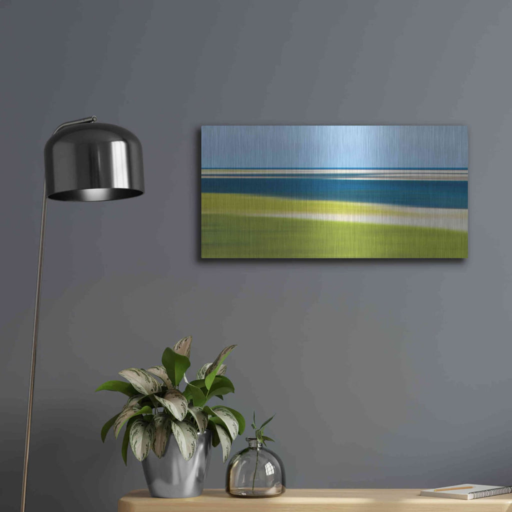 'Cape Cod Low Tide' by Kathrine Gendreau – Metal Wall Art, 24x12 room view