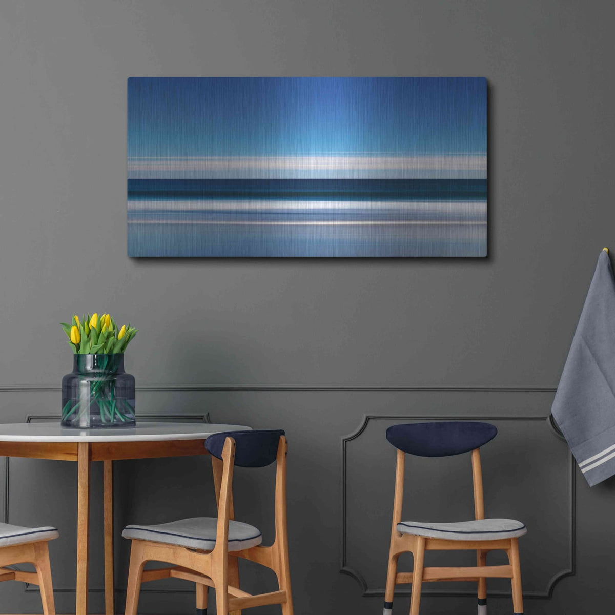 'Lucy Vincent Waves' by Kathrine Gendreau – Metal Wall Art, 48x24 room view