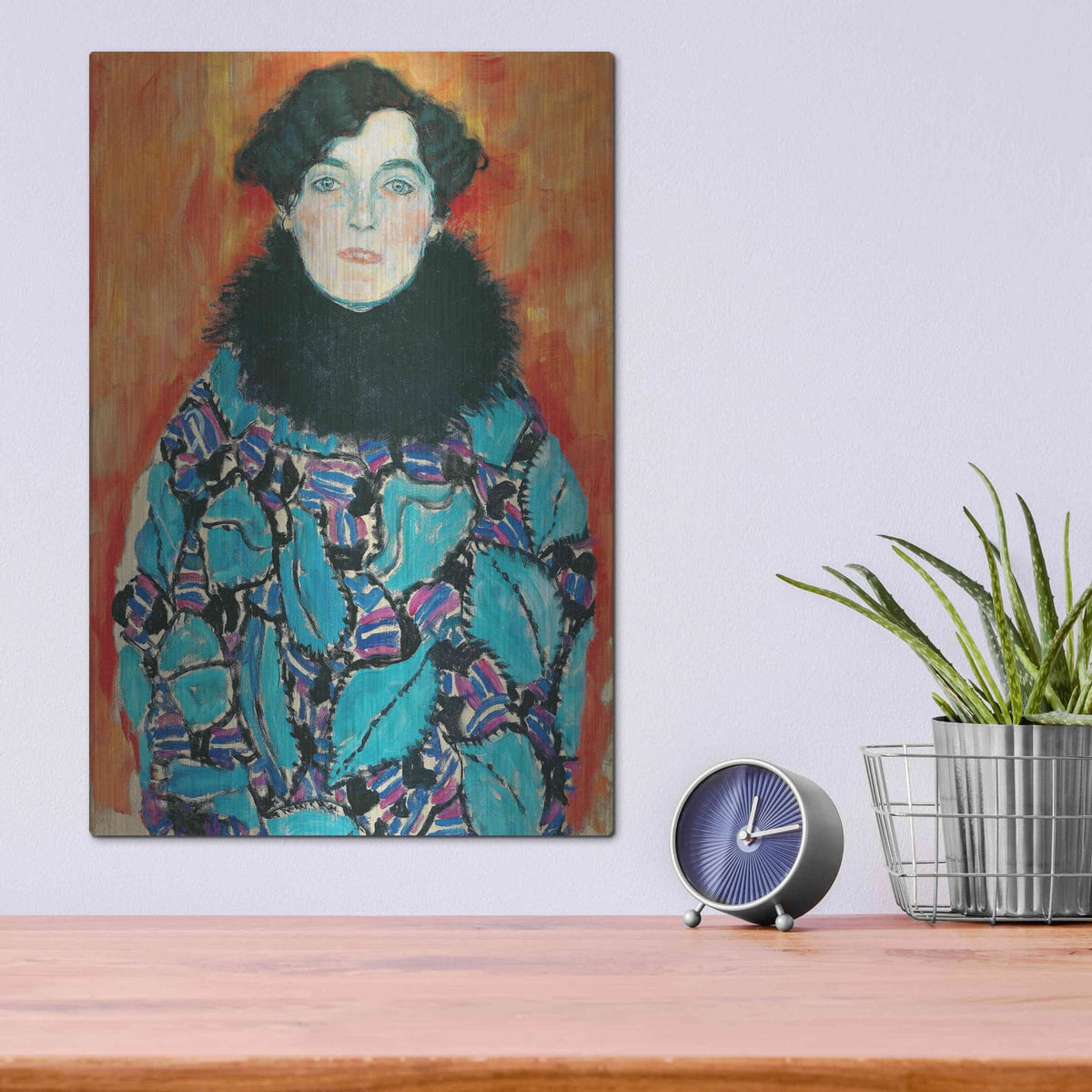 'Johanna Staude' by Gustav Klimt – Metal Wall Art, 12x16 room view