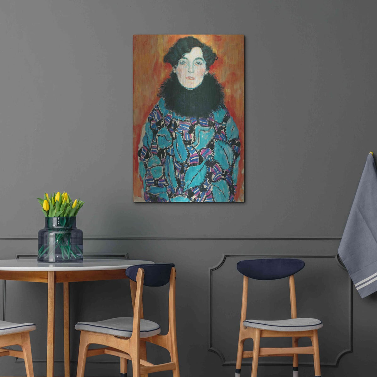 'Johanna Staude' by Gustav Klimt – Metal Wall Art, 24x36 room view