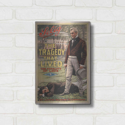 Luxe Metal Art 'The Tragedy That Lived The Fatality Of Love (1914)' by Epic Portfolio, Metal Wall Art,12x16