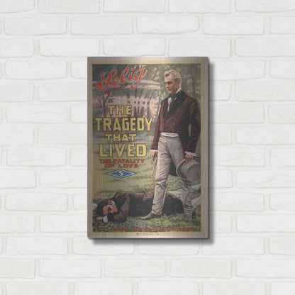 Luxe Metal Art 'The Tragedy That Lived The Fatality Of Love (1914)' by Epic Portfolio, Metal Wall Art,16x24
