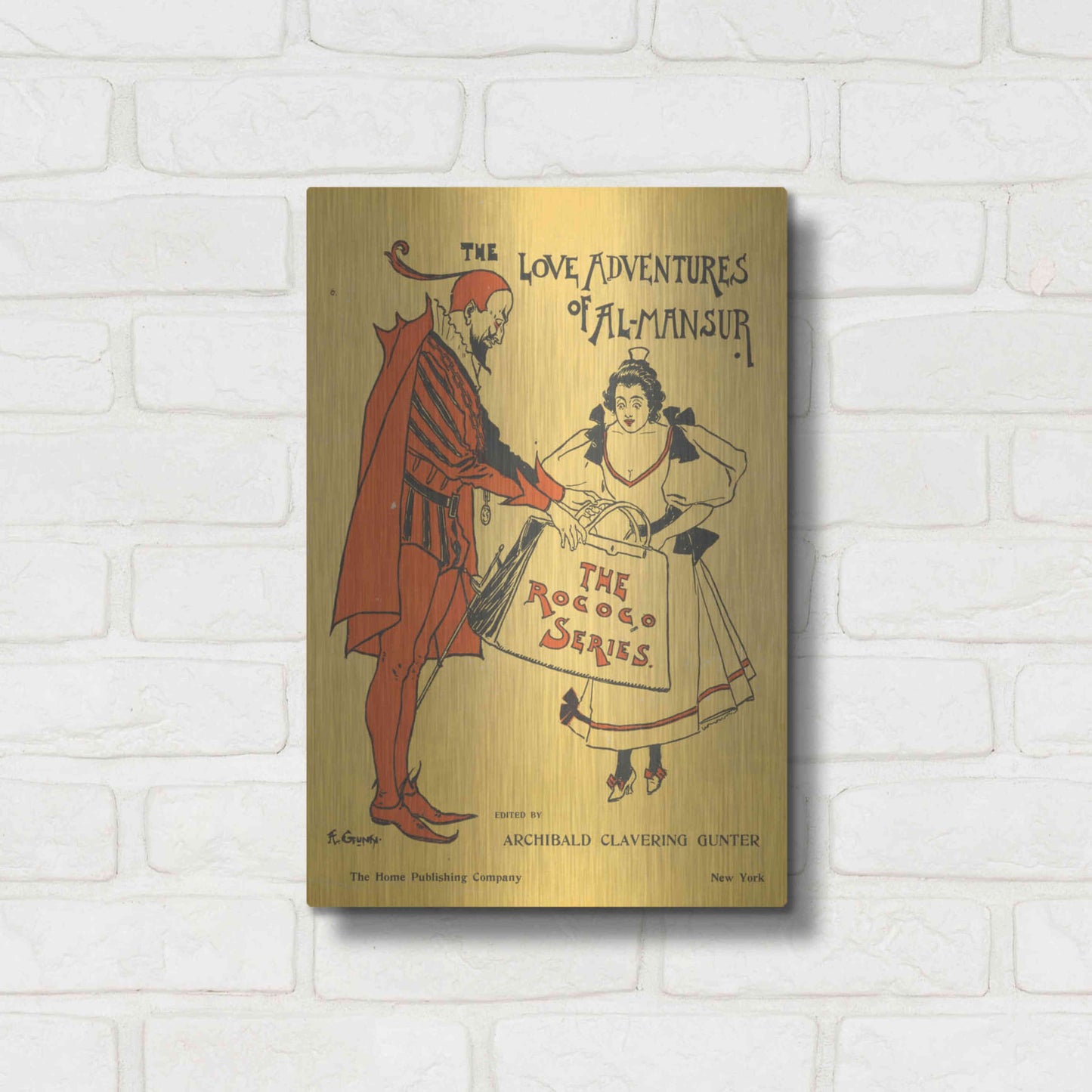 Luxe Metal Art 'The Love Adventures Of Al-Mansur (1895)' by Epic Portfolio, Metal Wall Art,12x16