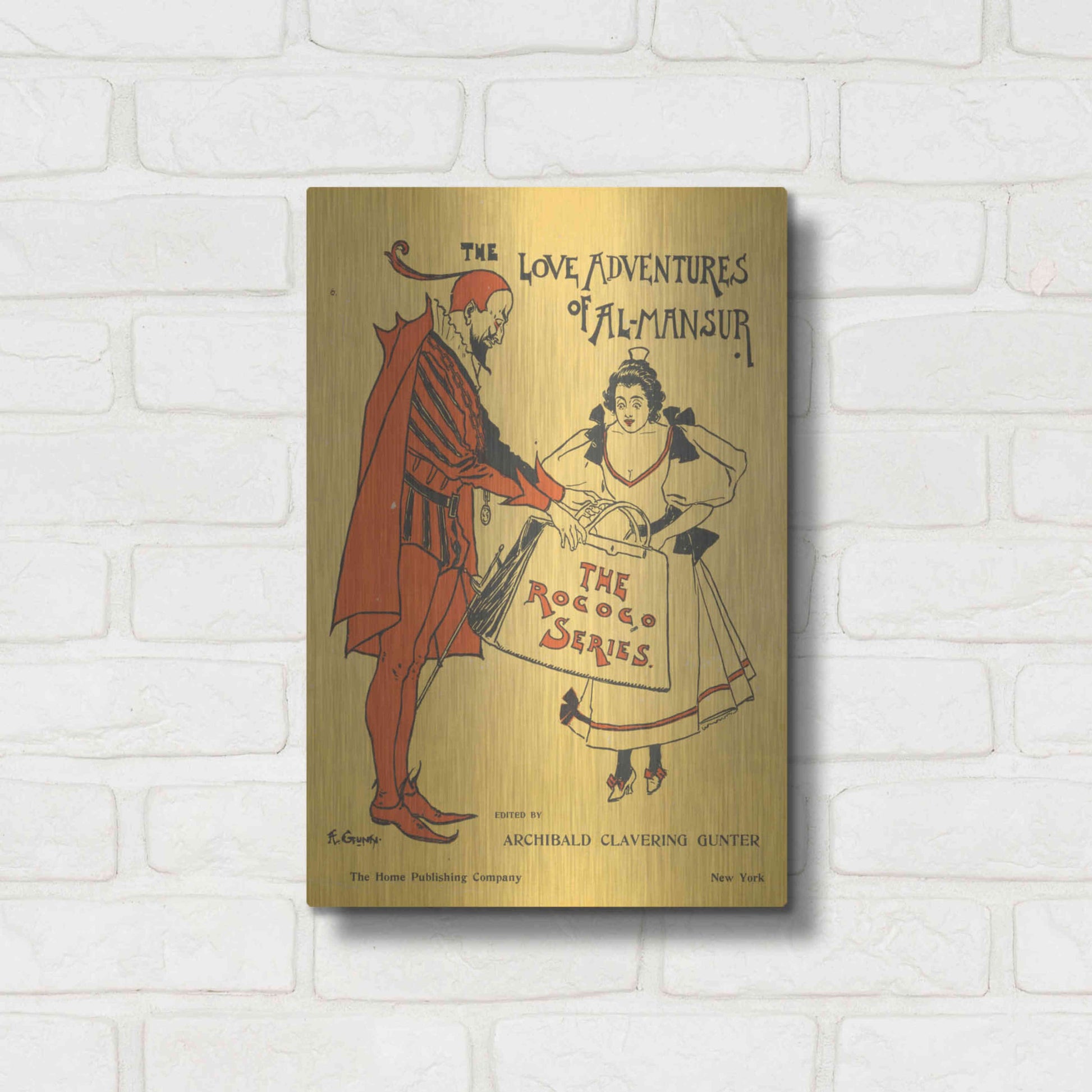 Luxe Metal Art 'The Love Adventures Of Al-Mansur (1895)' by Epic Portfolio, Metal Wall Art,12x16