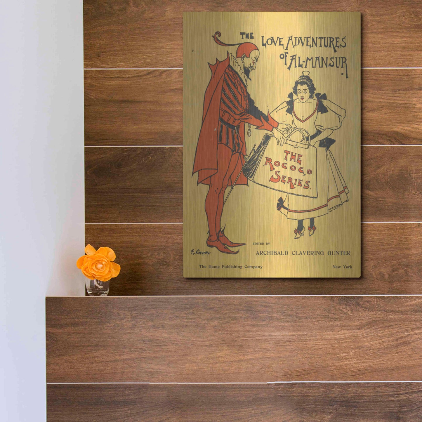 Luxe Metal Art 'The Love Adventures Of Al-Mansur (1895)' by Epic Portfolio, Metal Wall Art,12x16