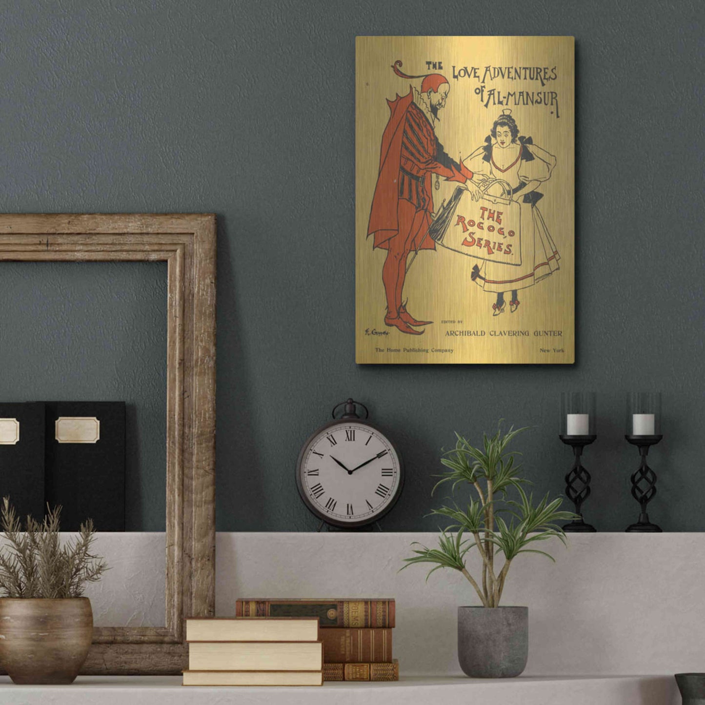 Luxe Metal Art 'The Love Adventures Of Al-Mansur (1895)' by Epic Portfolio, Metal Wall Art,12x16