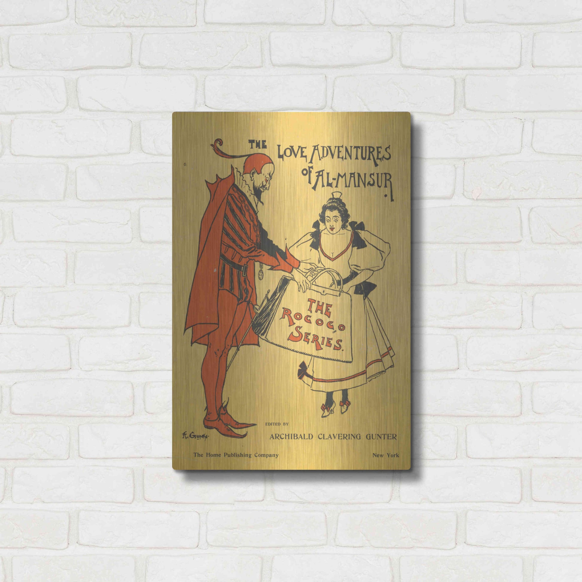 Luxe Metal Art 'The Love Adventures Of Al-Mansur (1895)' by Epic Portfolio, Metal Wall Art,16x24