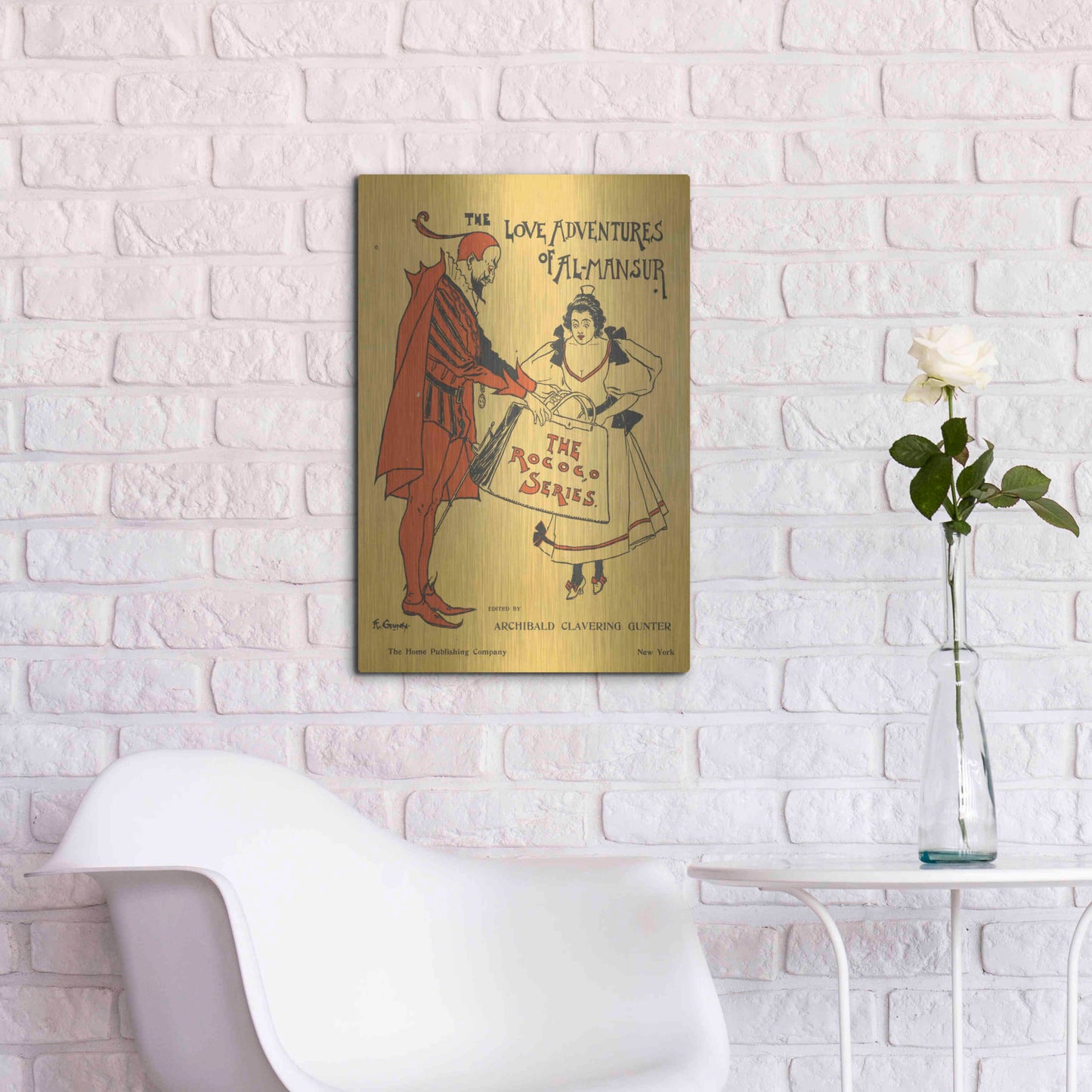 Luxe Metal Art 'The Love Adventures Of Al-Mansur (1895)' by Epic Portfolio, Metal Wall Art,16x24