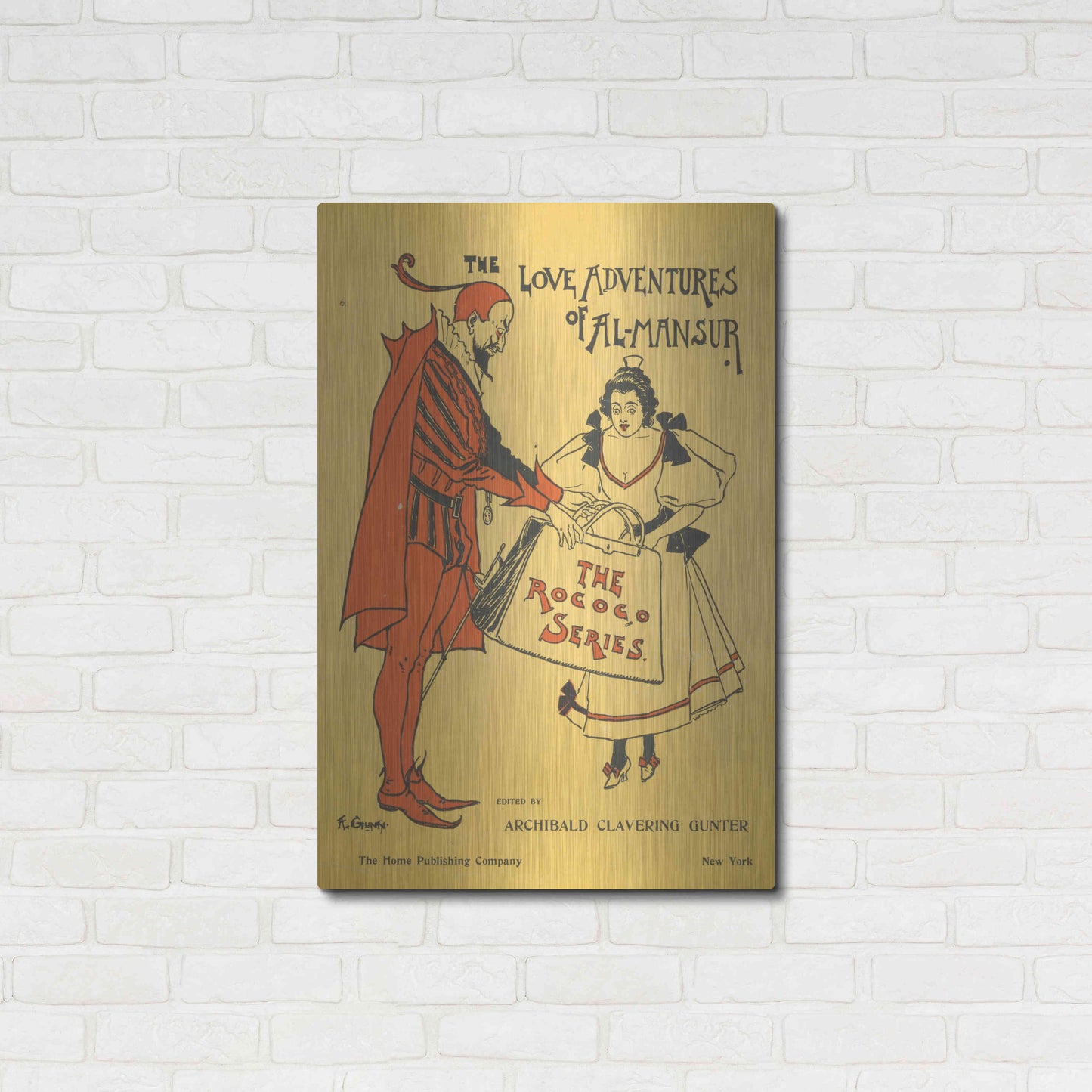 Luxe Metal Art 'The Love Adventures Of Al-Mansur (1895)' by Epic Portfolio, Metal Wall Art,24x36