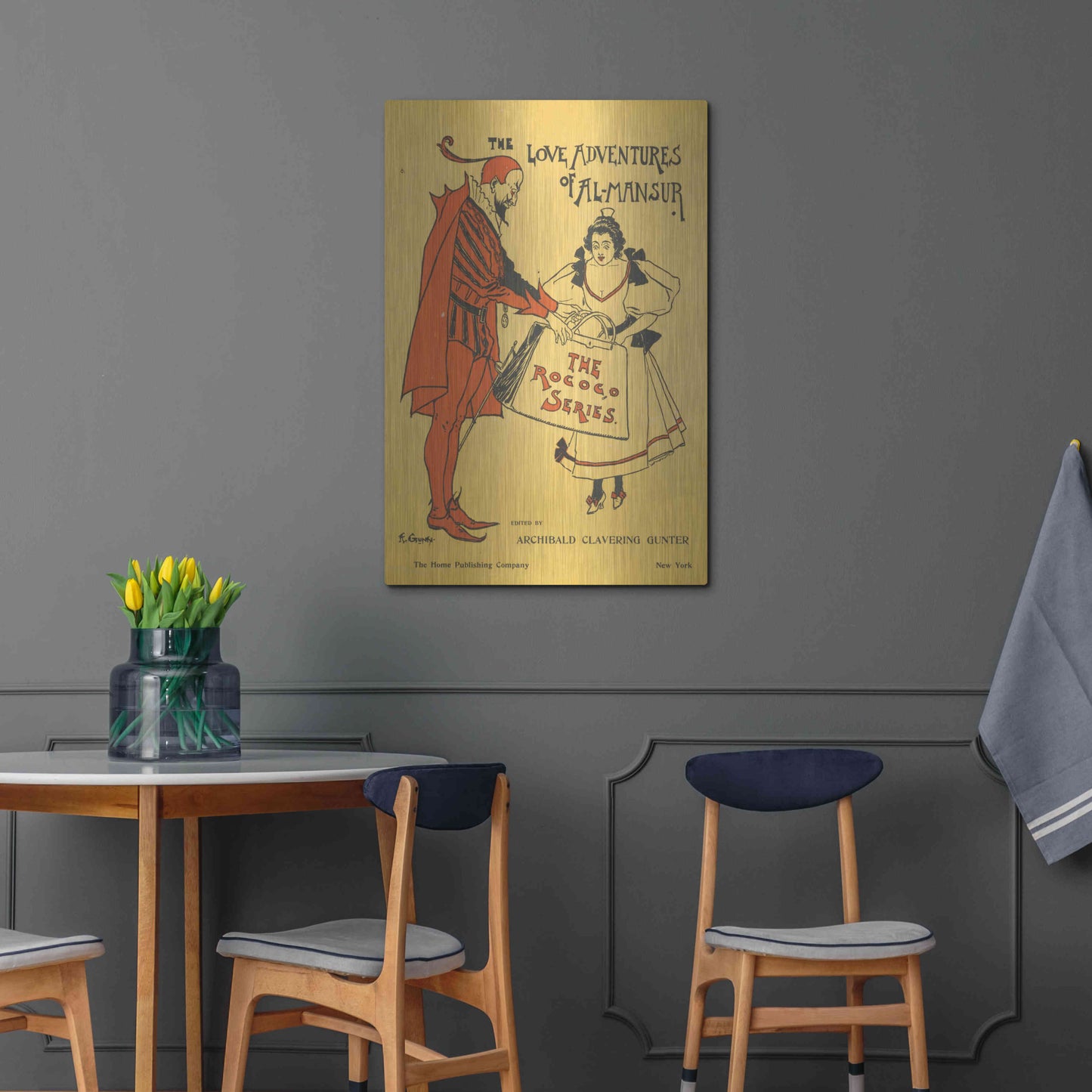 Luxe Metal Art 'The Love Adventures Of Al-Mansur (1895)' by Epic Portfolio, Metal Wall Art,24x36