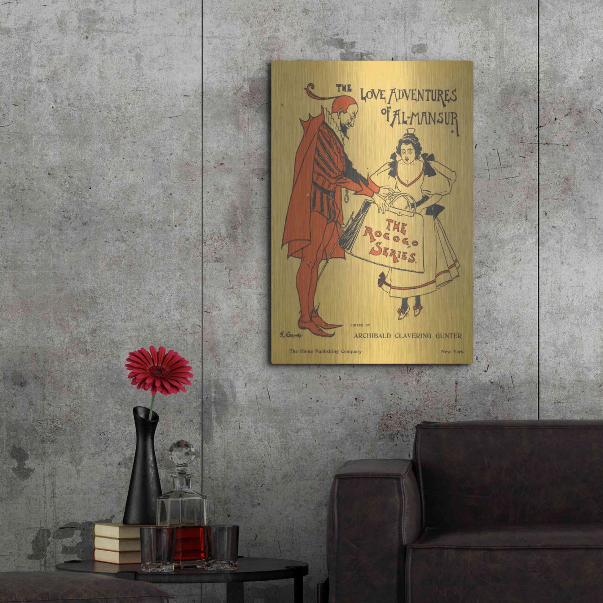 Luxe Metal Art 'The Love Adventures Of Al-Mansur (1895)' by Epic Portfolio, Metal Wall Art,24x36