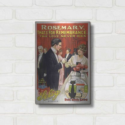 Luxe Metal Art 'Rosemary, That’S For Remembrance (1914)' by Epic Portfolio, Metal Wall Art,12x16