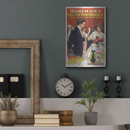 Luxe Metal Art 'Rosemary, That’S For Remembrance (1914)' by Epic Portfolio, Metal Wall Art,12x16