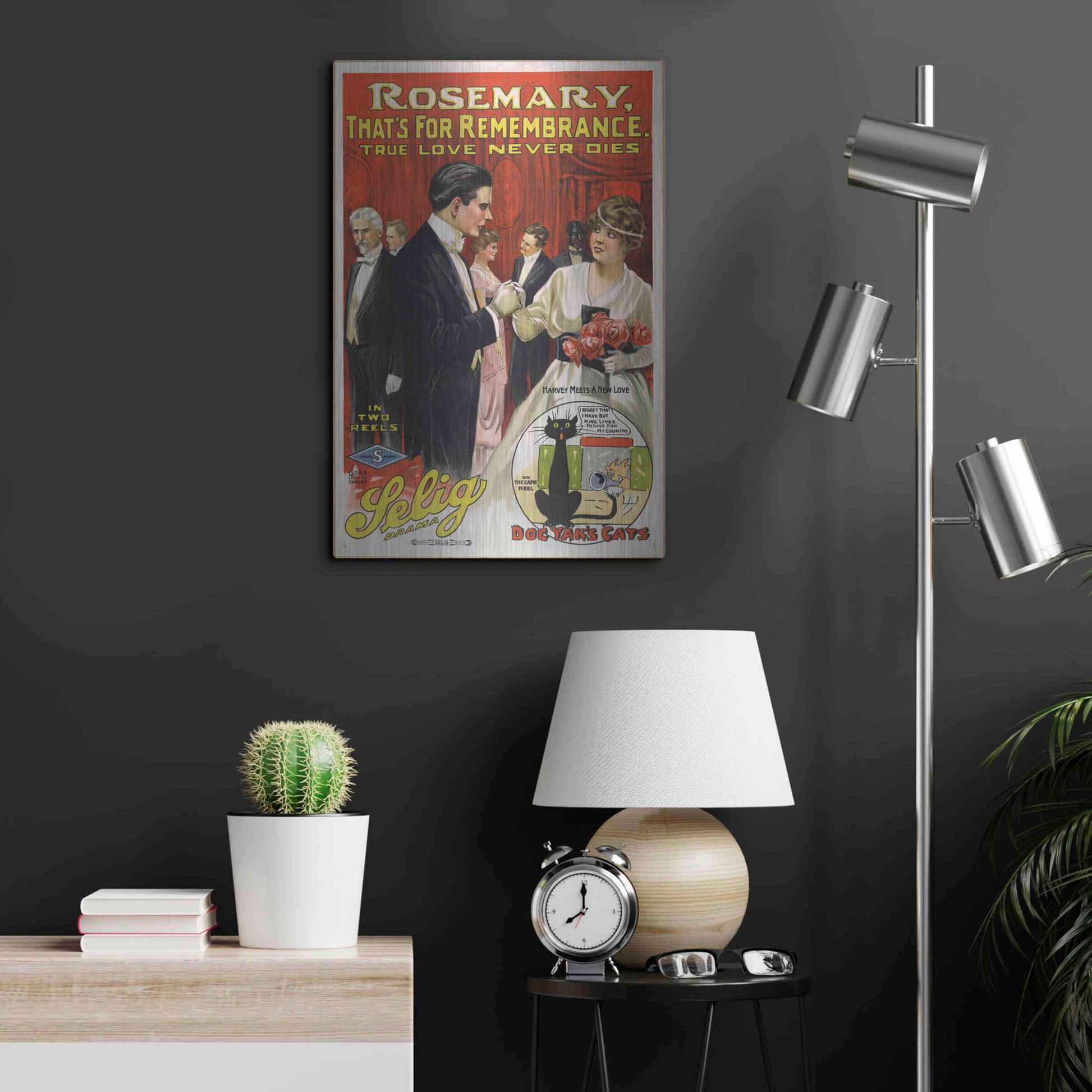 Luxe Metal Art 'Rosemary, That’S For Remembrance (1914)' by Epic Portfolio, Metal Wall Art,16x24