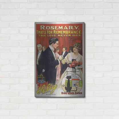 Luxe Metal Art 'Rosemary, That’S For Remembrance (1914)' by Epic Portfolio, Metal Wall Art,24x36