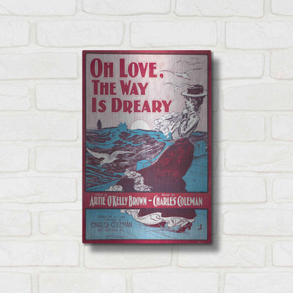 Luxe Metal Art 'Oh Love, The Way Is Dreary (1901)' by Epic Portfolio, Metal Wall Art,12x16