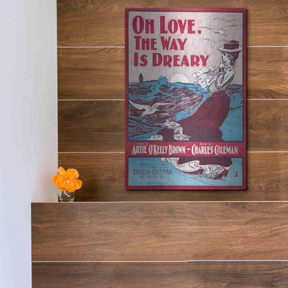 Luxe Metal Art 'Oh Love, The Way Is Dreary (1901)' by Epic Portfolio, Metal Wall Art,12x16