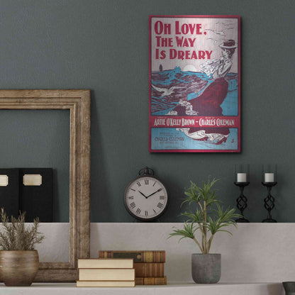 Luxe Metal Art 'Oh Love, The Way Is Dreary (1901)' by Epic Portfolio, Metal Wall Art,12x16