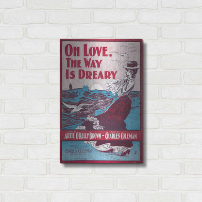 Luxe Metal Art 'Oh Love, The Way Is Dreary (1901)' by Epic Portfolio, Metal Wall Art,16x24