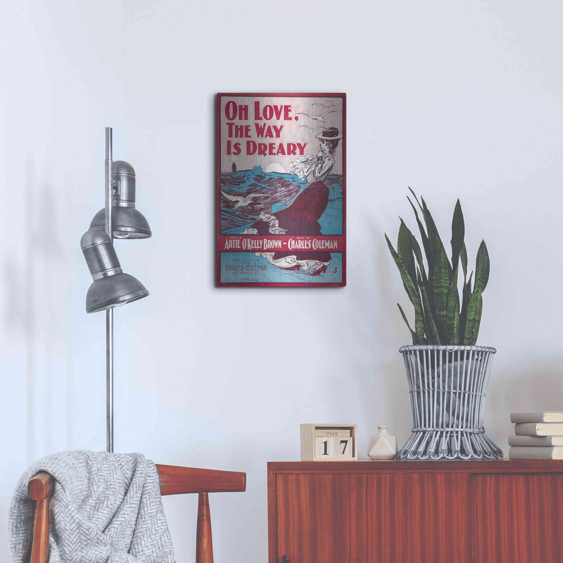 Luxe Metal Art 'Oh Love, The Way Is Dreary (1901)' by Epic Portfolio, Metal Wall Art,16x24