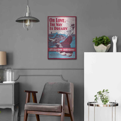 Luxe Metal Art 'Oh Love, The Way Is Dreary (1901)' by Epic Portfolio, Metal Wall Art,16x24