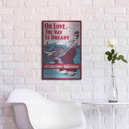 Luxe Metal Art 'Oh Love, The Way Is Dreary (1901)' by Epic Portfolio, Metal Wall Art,16x24