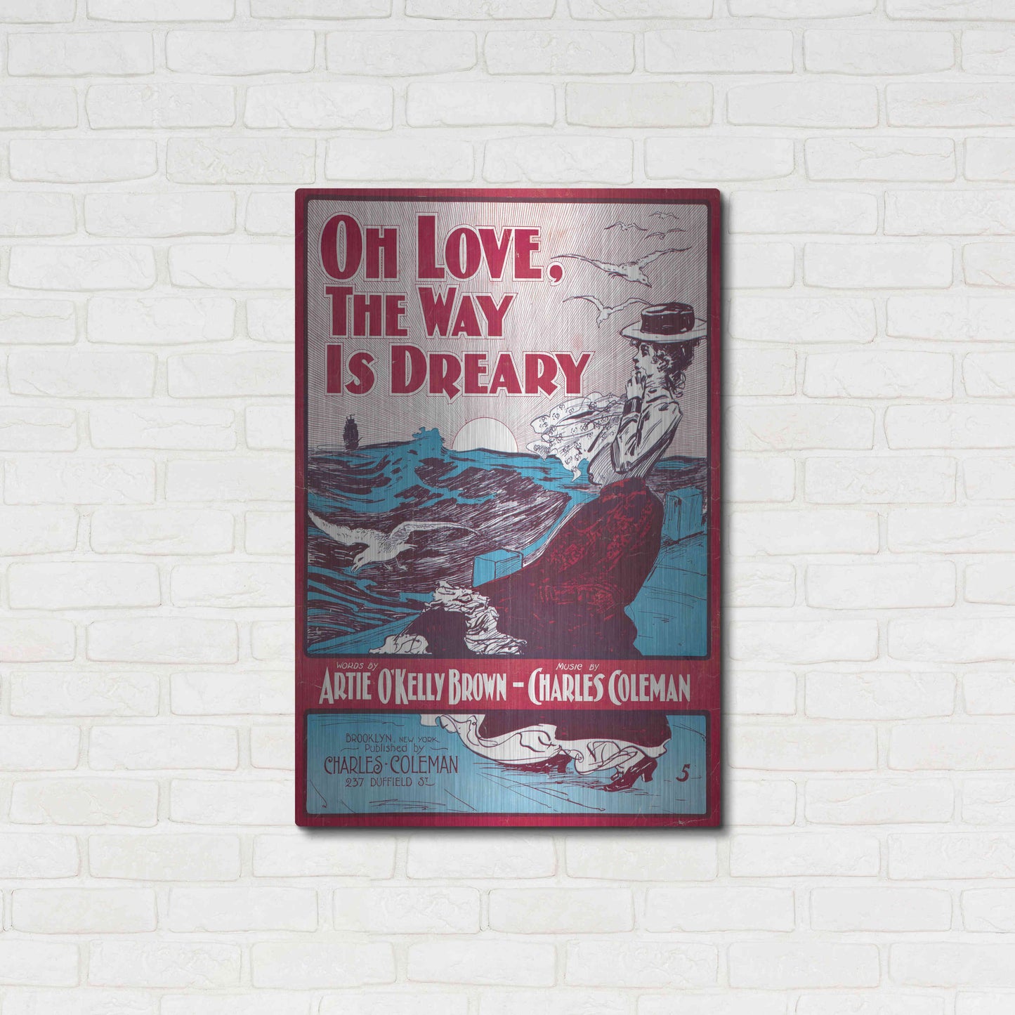 Luxe Metal Art 'Oh Love, The Way Is Dreary (1901)' by Epic Portfolio, Metal Wall Art,24x36