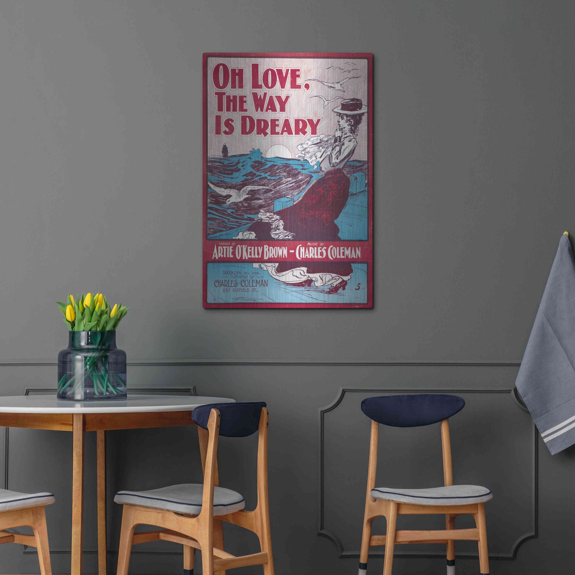 Luxe Metal Art 'Oh Love, The Way Is Dreary (1901)' by Epic Portfolio, Metal Wall Art,24x36