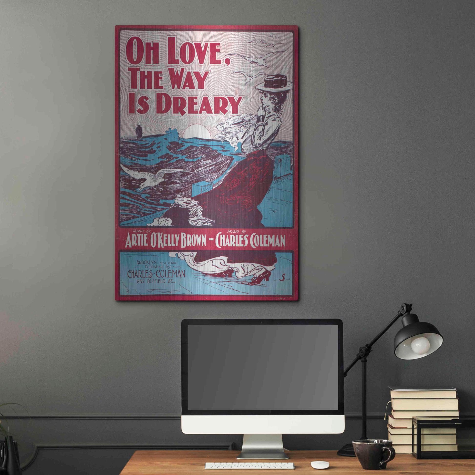 Luxe Metal Art 'Oh Love, The Way Is Dreary (1901)' by Epic Portfolio, Metal Wall Art,24x36