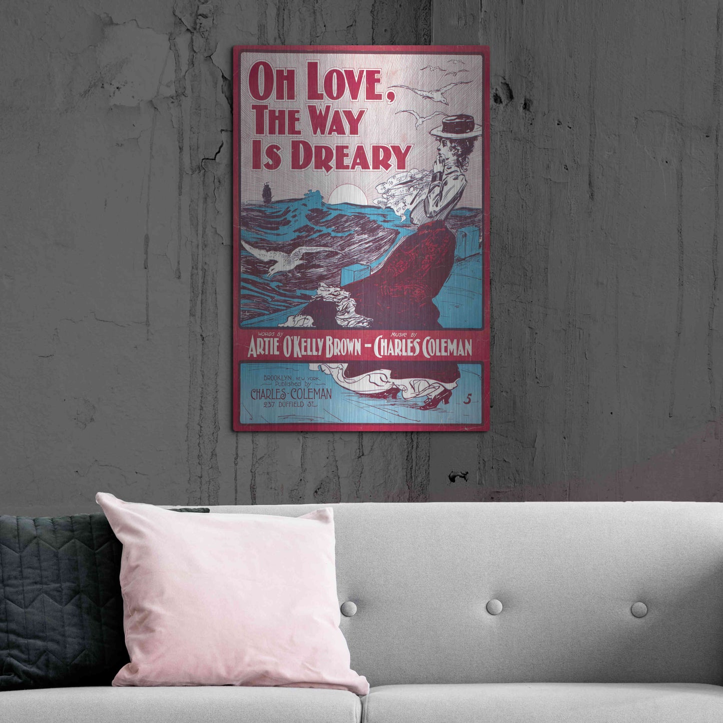 Luxe Metal Art 'Oh Love, The Way Is Dreary (1901)' by Epic Portfolio, Metal Wall Art,24x36