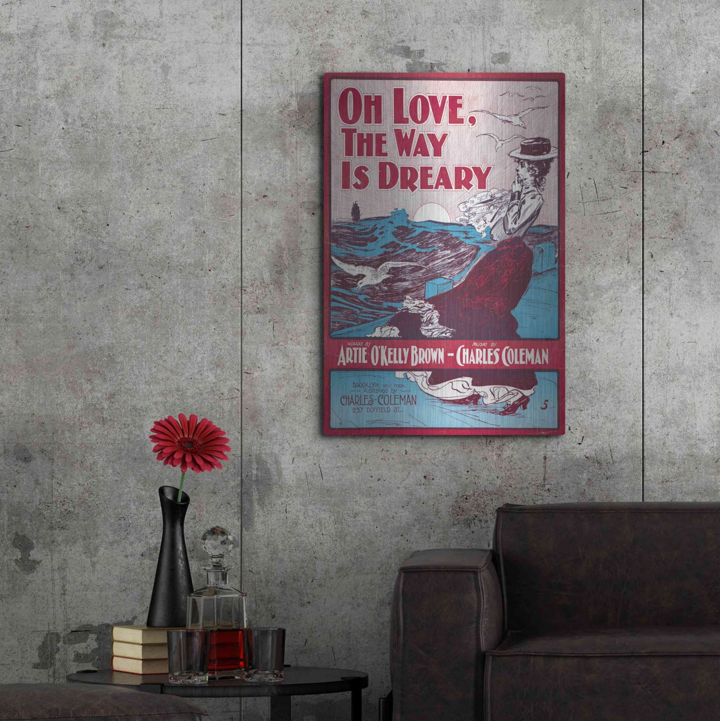 Luxe Metal Art 'Oh Love, The Way Is Dreary (1901)' by Epic Portfolio, Metal Wall Art,24x36