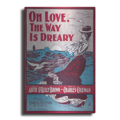 Luxe Metal Art 'Oh Love, The Way Is Dreary (1901)' by Epic Portfolio, Metal Wall Art