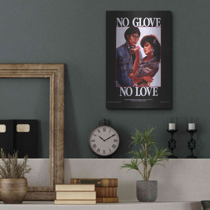 Luxe Metal Art 'No Glove No Love' by Epic Portfolio, Metal Wall Art,12x16