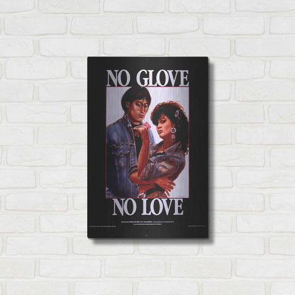 Luxe Metal Art 'No Glove No Love' by Epic Portfolio, Metal Wall Art,16x24