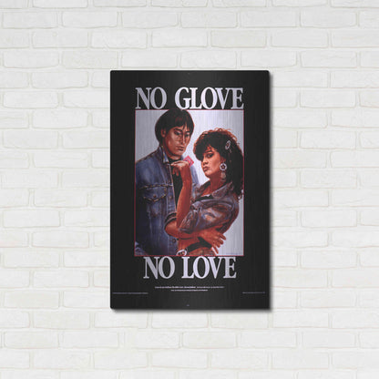 Luxe Metal Art 'No Glove No Love' by Epic Portfolio, Metal Wall Art,24x36