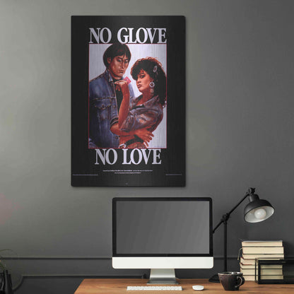 Luxe Metal Art 'No Glove No Love' by Epic Portfolio, Metal Wall Art,24x36